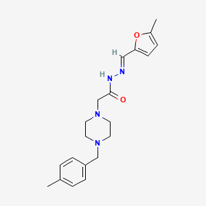 molecular formula C20H26N4O2 B14166766 2-[4-(4-methylbenzyl)piperazin-1-yl]-N'-[(E)-(5-methylfuran-2-yl)methylidene]acetohydrazide 