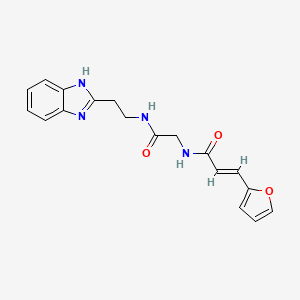 molecular formula C18H18N4O3 B14166800 (E)-N-[2-[2-(1H-benzimidazol-2-yl)ethylamino]-2-oxoethyl]-3-(furan-2-yl)prop-2-enamide CAS No. 674817-75-5