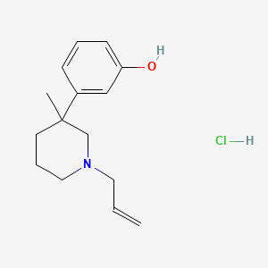 molecular formula C15H22ClNO B14166829 1-Allyl-3-(p-hydroxyphenyl)-3-methylpiperidine, hydrochloride CAS No. 6580-98-9