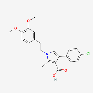 4-(4-chlorophenyl)-1-[2-(3,4-dimethoxyphenyl)ethyl]-2-methyl-1H-pyrrole-3-carboxylic acid