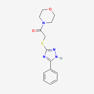 1-Morpholin-4-yl-2-(5-phenyl-4H-[1,2,4]triazol-3-ylsulfanyl)-ethanone