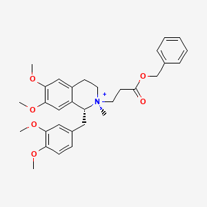 (1R,2S)-2-[3-(Benzyloxy)-3-oxopropyl]-1-[(3,4-dimethoxyphenyl)methyl]-6,7-dimethoxy-2-methyl-1,2,3,4-tetrahydroisoquinolin-2-ium