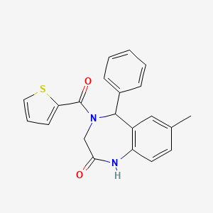 7-methyl-5-phenyl-4-(thiophene-2-carbonyl)-4,5-dihydro-1H-benzo[e][1,4]diazepin-2(3H)-one