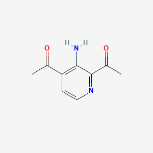 molecular formula C9H10N2O2 B14166905 1-(2-Acetyl-3-aminopyridin-4-yl)ethanone CAS No. 51460-33-4