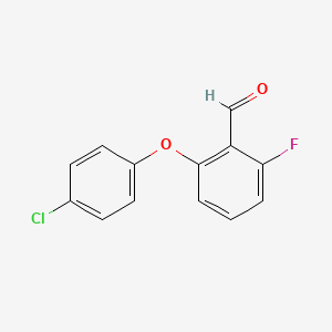 molecular formula C13H8ClFO2 B1416692 2-(4-氯苯氧基)-6-氟苯甲醛 CAS No. 902836-82-2