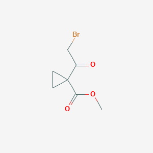 molecular formula C7H9BrO3 B1416695 Methyl 1-(2-bromoacetyl)cyclopropanecarboxylate CAS No. 1184913-42-5