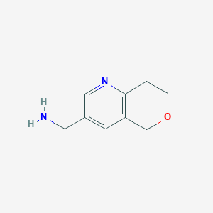 molecular formula C9H12N2O B14166951 (7,8-Dihydro-5H-pyrano[4,3-B]pyridin-3-YL)methanamine 