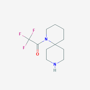 molecular formula C11H17F3N2O B14166967 Ethanone, 1-(1,9-diazaspiro[5.5]undec-1-yl)-2,2,2-trifluoro- 