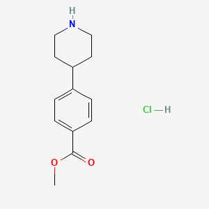 molecular formula C13H18ClNO2 B1416697 Methyl 4-(piperidin-4-yl)benzoate hydrochloride CAS No. 936130-82-4