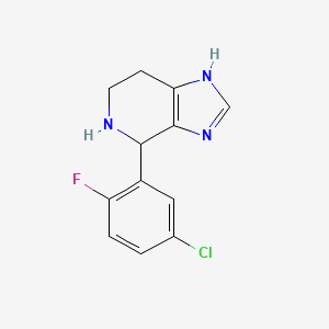 molecular formula C12H11ClFN3 B1416699 4-(5-chloro-2-fluorophenyl)-4,5,6,7-tetrahydro-3H-imidazo[4,5-c]pyridine CAS No. 1010913-03-7