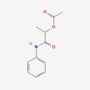 molecular formula C11H13NO3 B14167025 Acetic acid (1-anilino-1-oxopropan-2-yl) ester CAS No. 6288-14-8