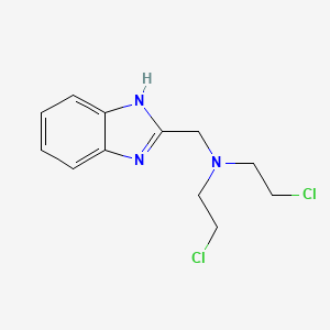 molecular formula C12H15Cl2N3 B14167038 2-(Bis(beta-chloroethyl)aminomethyl)benzimidazole CAS No. 3689-77-8