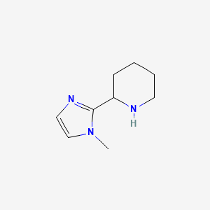 molecular formula C9H15N3 B1416705 2-(1-methyl-1H-imidazol-2-yl)piperidine CAS No. 933713-92-9