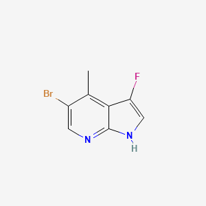 molecular formula C8H6BrFN2 B14167061 5-bromo-3-fluoro-4-methyl-1H-pyrrolo[2,3-b]pyridine 