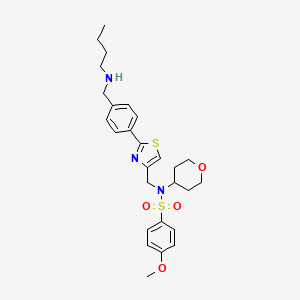 Benzenesulfonamide, N-[[2-[4-[(butylamino)methyl]phenyl]-4-thiazolyl]methyl]-4-methoxy-N-(tetrahydro-2H-pyran-4-yl)-