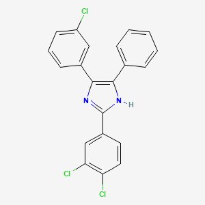 4-(3-chlorophenyl)-2-(3,4-dichlorophenyl)-5-phenyl-1H-imidazole