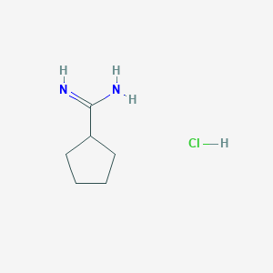 molecular formula C6H13ClN2 B1416708 环戊烷甲酰胺盐酸盐 CAS No. 68284-02-6