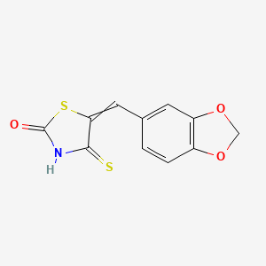 (Z)-5-(benzo[d][1,3]dioxol-5-ylmethylene)-4-thioxothiazolidin-2-one