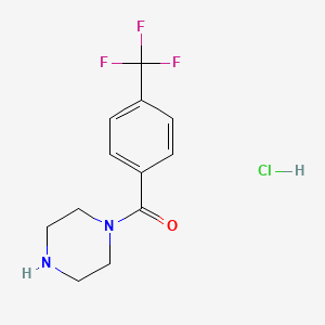 molecular formula C12H14ClF3N2O B1416712 1-[4-(Trifluoromethyl)benzoyl]piperazine hydrochloride CAS No. 1171417-73-4