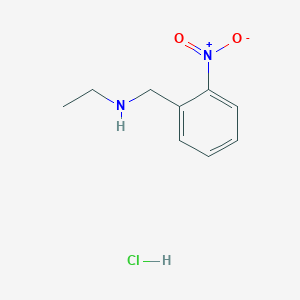 molecular formula C9H13ClN2O2 B1416717 Ethyl[(2-nitrophenyl)methyl]amine hydrochloride CAS No. 92765-43-0