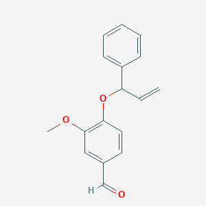 molecular formula C17H16O3 B14167179 3-Methoxy-4-[(1-phenylprop-2-en-1-yl)oxy]benzaldehyde CAS No. 728885-45-8