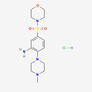 molecular formula C15H25ClN4O3S B1416718 2-(4-Methylpiperazin-1-yl)-5-(morpholin-4-ylsulfonyl)aniline hydrochloride CAS No. 1171764-18-3