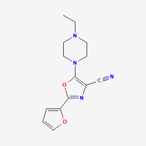 5-(4-Ethylpiperazin-1-yl)-2-(furan-2-yl)-1,3-oxazole-4-carbonitrile