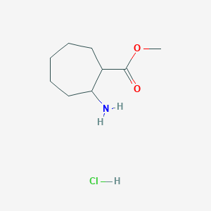molecular formula C9H18ClNO2 B1416724 Methyl 2-aminocycloheptane-1-carboxylate hydrochloride CAS No. 1198283-28-1