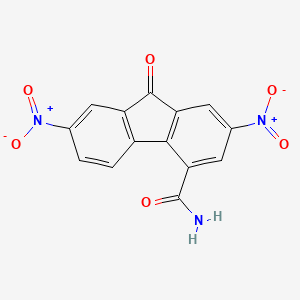 9H-Fluorene-4-carboxamide, 2,7-dinitro-9-oxo-