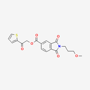 2-oxo-2-(thiophen-2-yl)ethyl 2-(3-methoxypropyl)-1,3-dioxo-2,3-dihydro-1H-isoindole-5-carboxylate