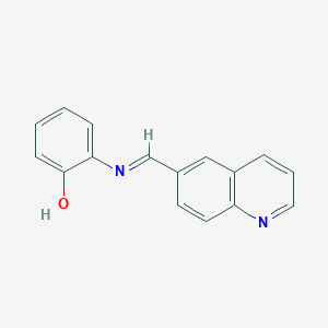 molecular formula C16H12N2O B14167274 Phenol, 2-[(6-quinolinylmethylene)amino]- CAS No. 89060-12-8