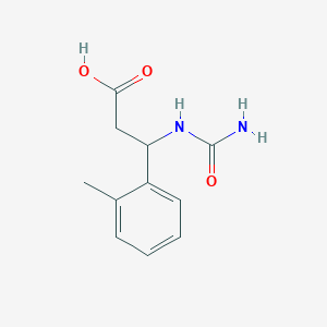 molecular formula C11H14N2O3 B1416729 3-(氨基甲酰氨基)-3-(2-甲基苯基)丙酸 CAS No. 861324-38-1