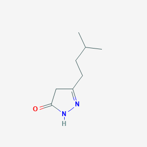 molecular formula C8H14N2O B1416734 5-(3-methylbutyl)-2,4-dihydro-3H-pyrazol-3-one CAS No. 1030419-95-4