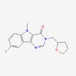 8-Fluoro-5-methyl-3-(oxolan-2-ylmethyl)pyrimido[5,4-b]indol-4-one