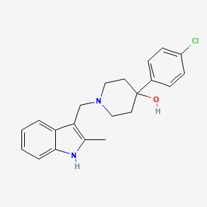 4-(4-Chlorophenyl)-1-[(2-methyl-1H-indol-3-yl)methyl]piperidin-4-ol