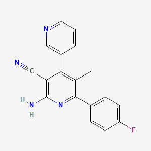 2-Amino-6-(4-fluorophenyl)-5-methyl-4-pyridin-3-ylpyridine-3-carbonitrile