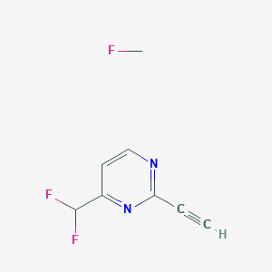 4-(Difluoromethyl)-2-ethynylpyrimidine;fluoromethane