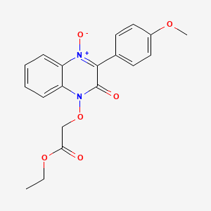 ethyl {[3-(4-methoxyphenyl)-4-oxido-2-oxoquinoxalin-1(2H)-yl]oxy}acetate