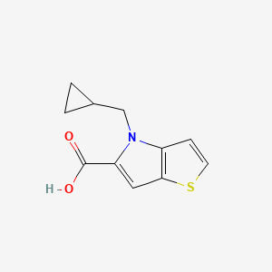 molecular formula C11H11NO2S B1416747 4-(cyclopropylmethyl)-4H-thieno[3,2-b]pyrrole-5-carboxylic acid CAS No. 1047076-60-7