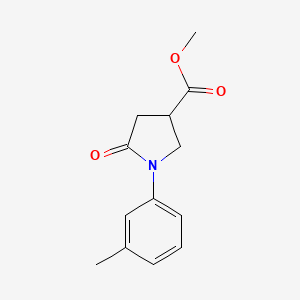 molecular formula C13H15NO3 B1416749 Methyl 1-(3-methylphenyl)-5-oxopyrrolidine-3-carboxylate CAS No. 1071346-78-5