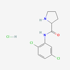 molecular formula C11H13Cl3N2O B1416750 N-(2,5-dichlorophenyl)pyrrolidine-2-carboxamide hydrochloride CAS No. 1078163-23-1