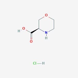 molecular formula C5H10ClNO3 B1416752 (R)-Morpholine-3-carboxylic acid hydrochloride CAS No. 1187928-88-6