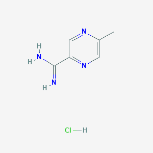 molecular formula C6H9ClN4 B1416753 5-Methylpyrazine-2-carboximidamide hydrochloride CAS No. 1171036-44-4