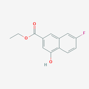 2-Naphthalenecarboxylic acid, 7-fluoro-4-hydroxy-, ethyl ester