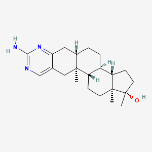 (1s,3As,3br,5as,11as,11bs,13as)-8-amino-1,11a,13a-trimethyl-2,3,3a,3b,4,5,5a,6,11,11a,11b,12,13,13a-tetradecahydro-1h-cyclopenta[5,6]naphtho[1,2-g]quinazolin-1-ol