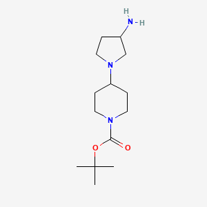 molecular formula C14H27N3O2 B1416754 4-(3-Amino-pyrrolidin-1-yl)-piperidine-1-carboxylic acid tert-butyl ester CAS No. 885274-89-5