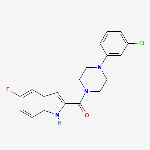 [4-(3-chlorophenyl)piperazin-1-yl]-(5-fluoro-1H-indol-2-yl)methanone