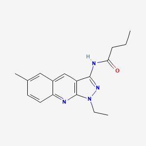 N-(1-ethyl-6-methylpyrazolo[3,4-b]quinolin-3-yl)butanamide