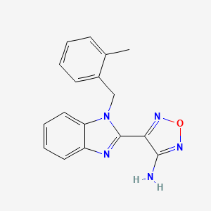 molecular formula C17H15N5O B14167599 4-[1-(2-Methylbenzyl)-1h-benzimidazol-2-yl]-1,2,5-oxadiazol-3-amine CAS No. 356095-69-7