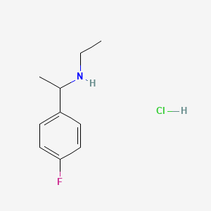 molecular formula C10H15ClFN B1416763 Ethyl[1-(4-fluorophenyl)ethyl]amine hydrochloride CAS No. 766529-23-1